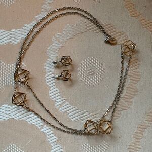 Vintage MCM Necklace and Earrings Matched Set